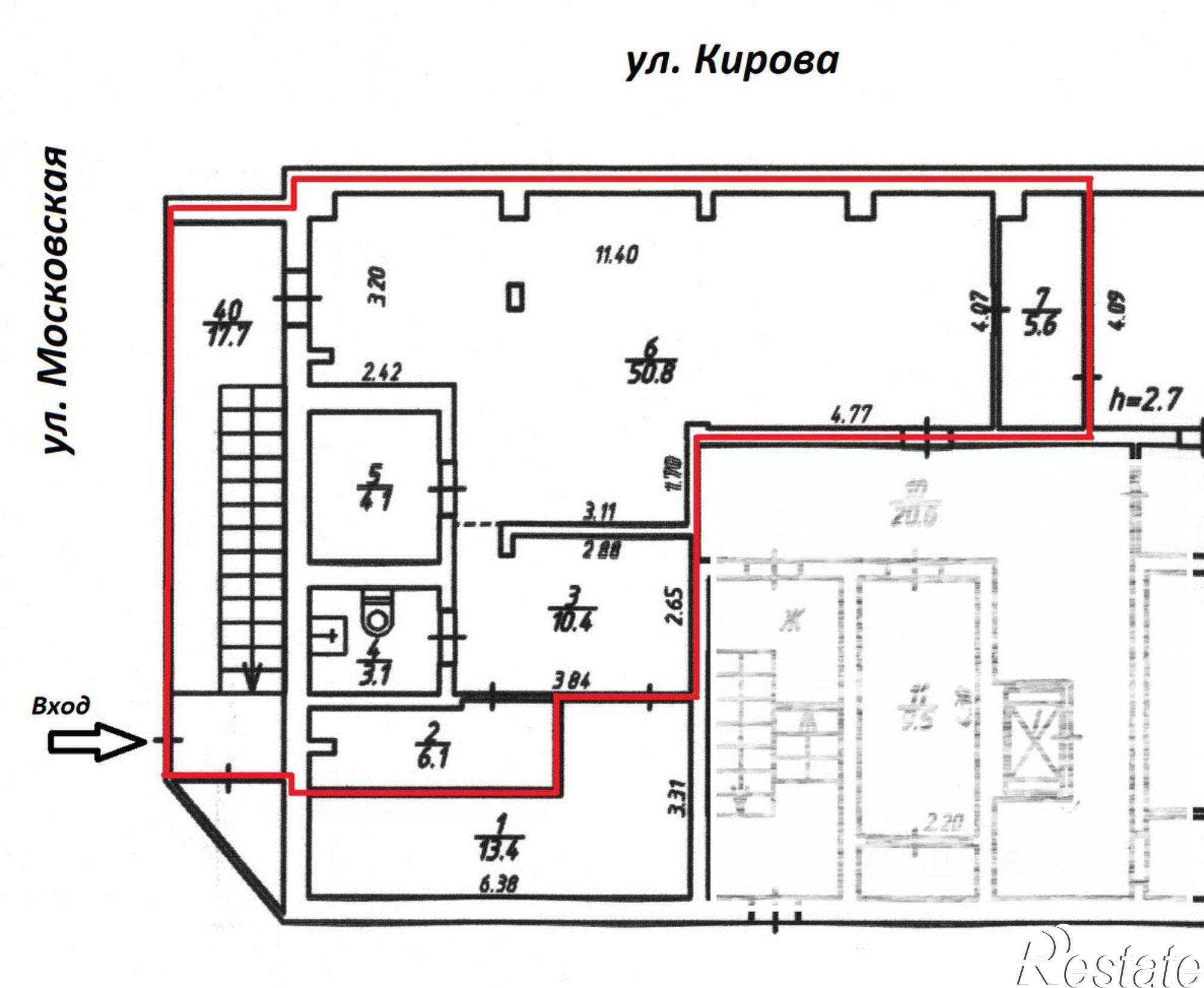 Сдать торговое помещение за 59 510 рублей на Калуга, улица Кирова, 64