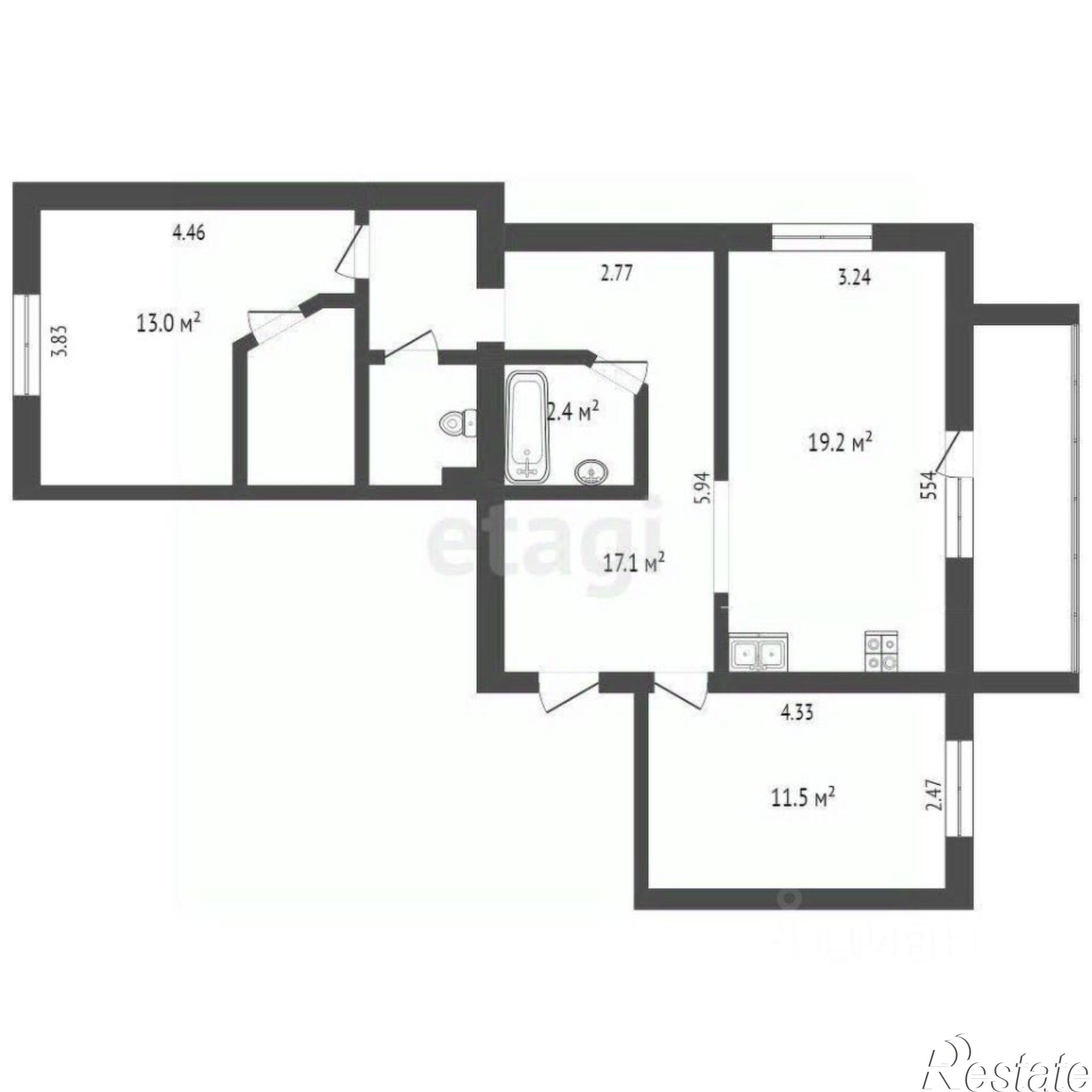 Купить квартиру за 7 200 000 рублей на городской округ Калуга