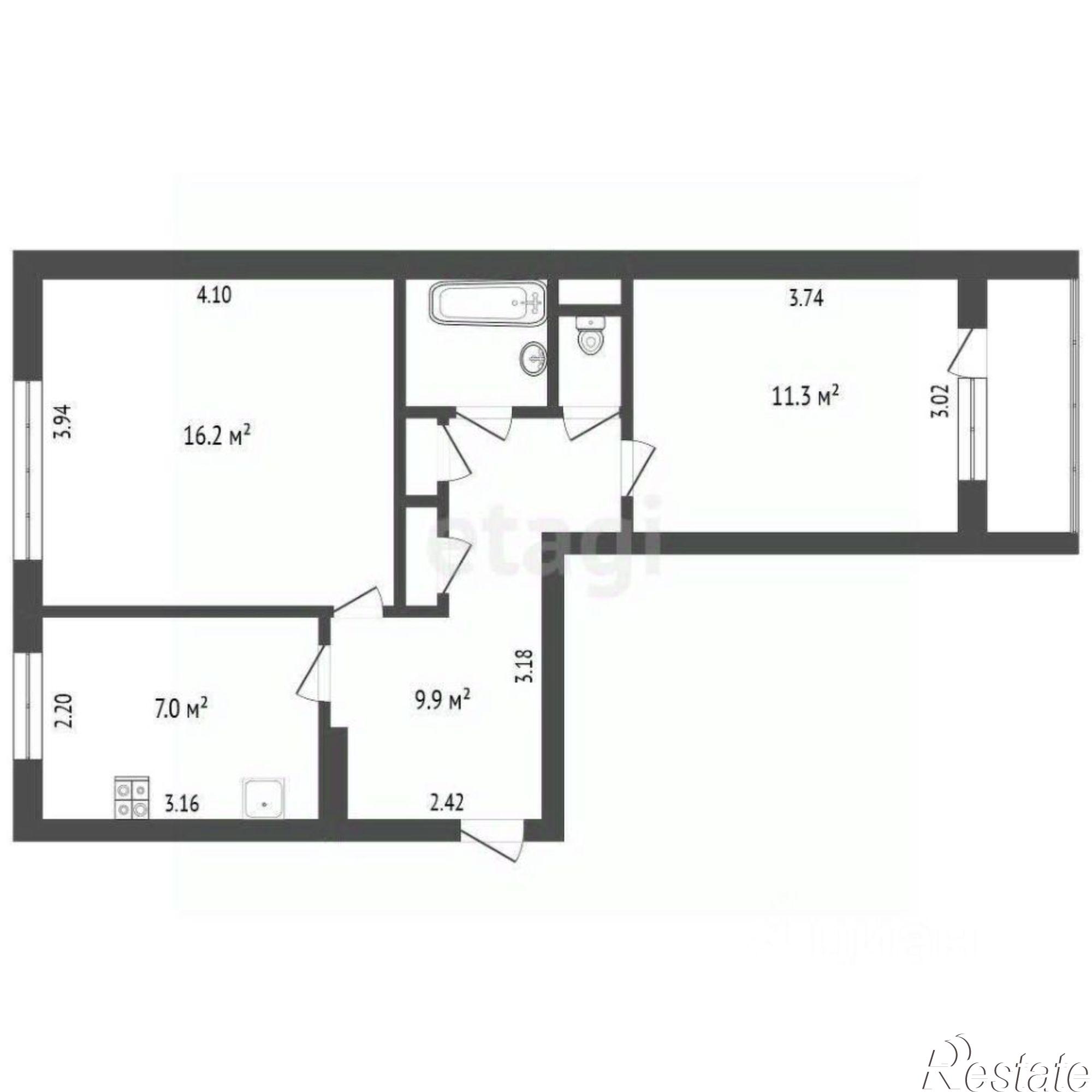 Купить квартиру за 4 200 000 рублей на ул Коммунистическая, 7