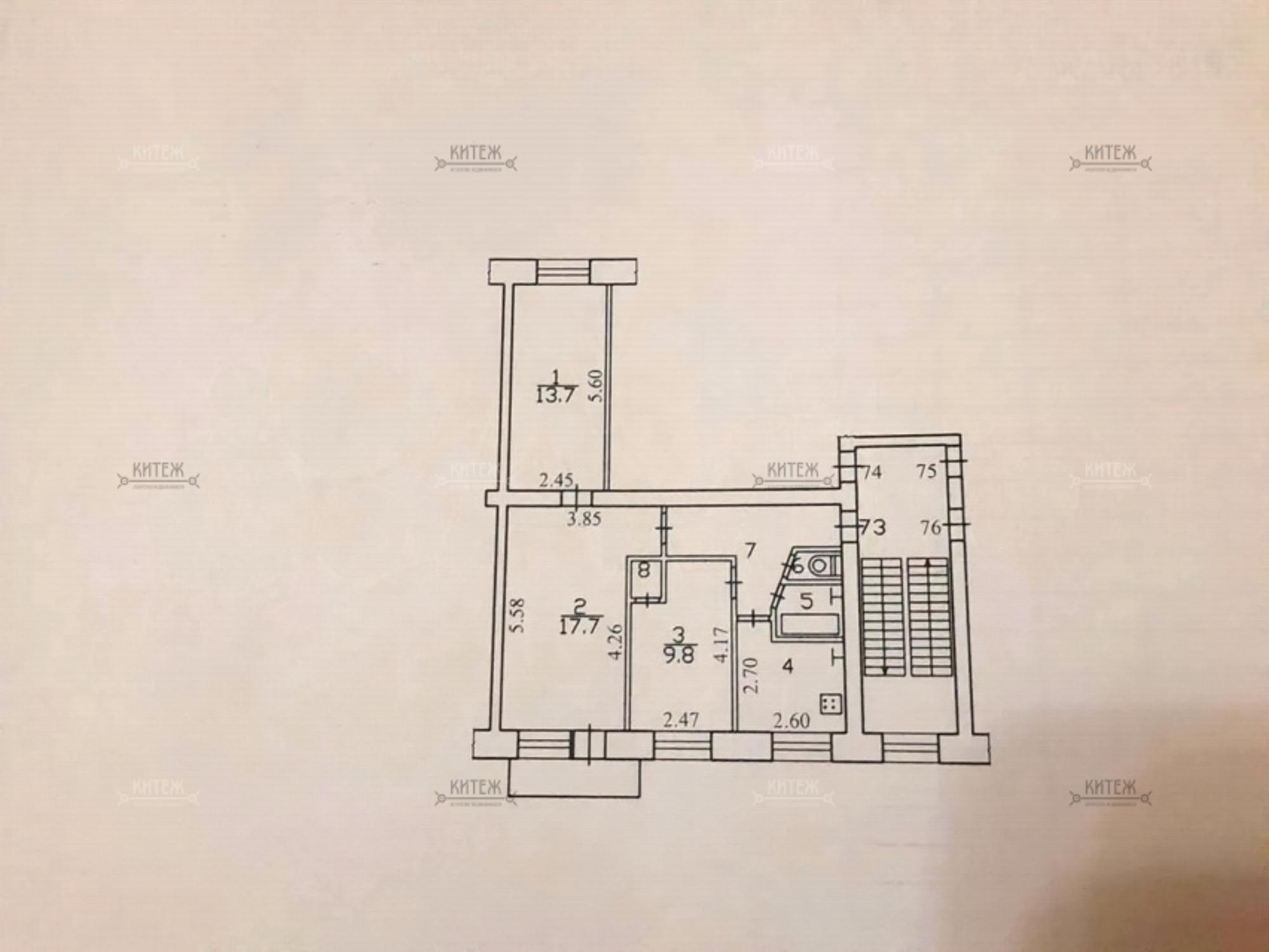 Купить квартиру за 4 200 000 рублей на Кирова улица,43