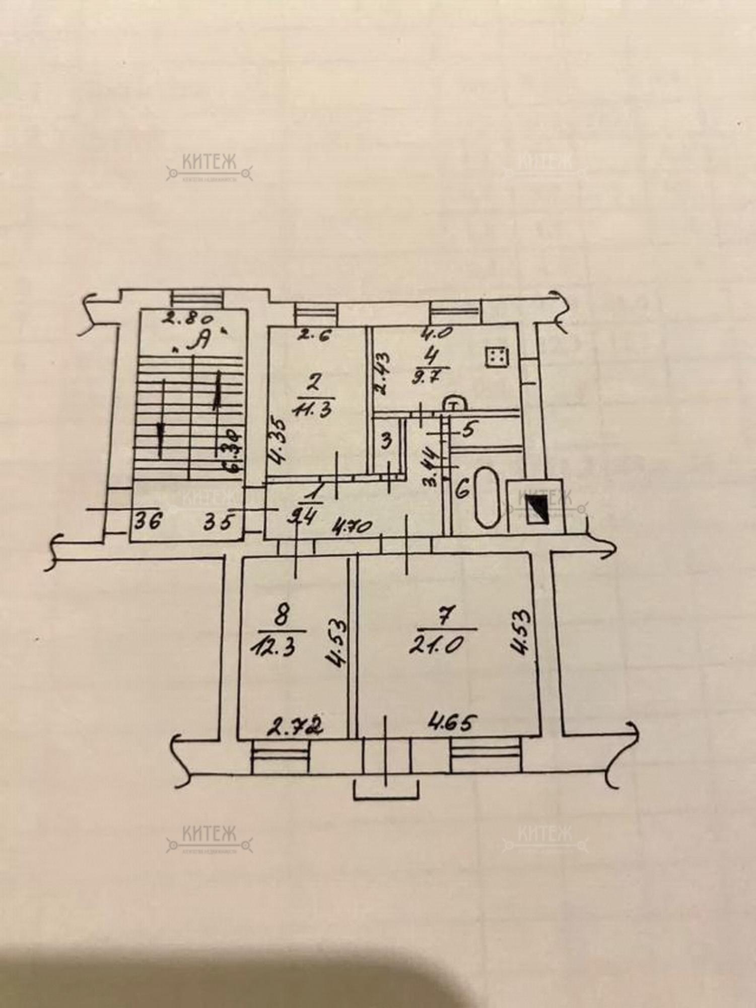 Купить квартиру за 6 900 000 рублей на Луначарского улица,53
