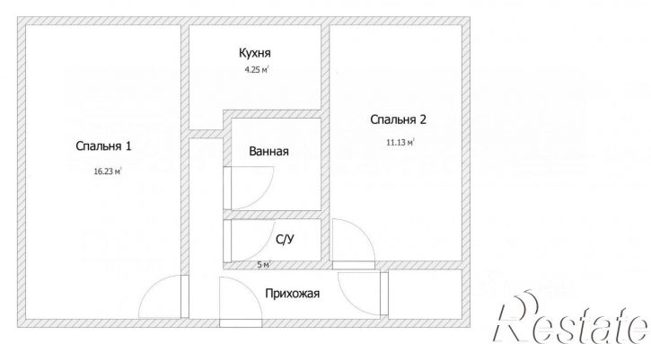 2-комн квартира Спортивная улица, 3,  д. 3